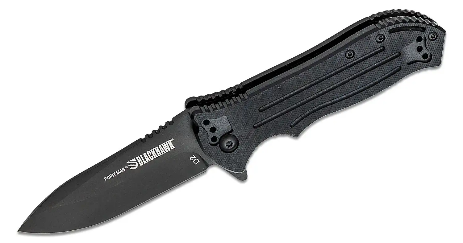 BLACKHAWK! Point Man Assisted Flipper Knife - BH15PM201BK BLACKHAWK! Point Man Assisted Flipper Knife - BH15PM201BK