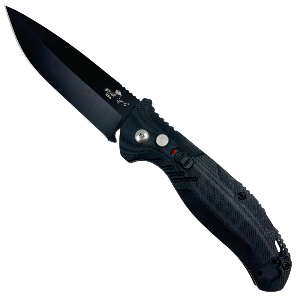 Bear & Son 4 1/4" Auto Bold Action XI W/ Black Blade - AC-1100-B4-B Bear & Son 4 1/4" Auto Bold Action XI W/ Black Blade - AC-1100-B4-B